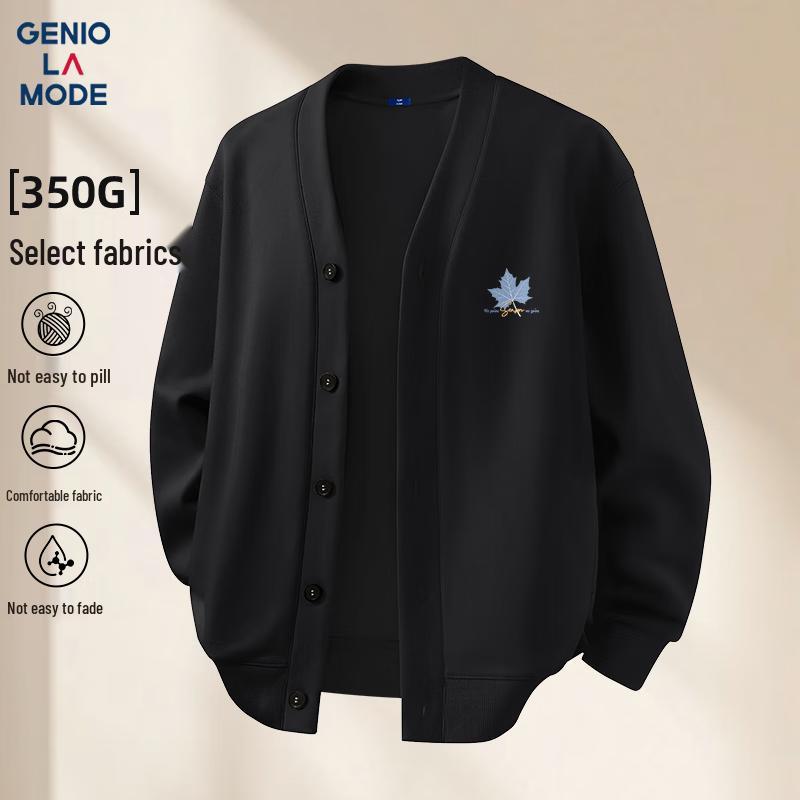 

GENIOLAMODE Men s V-Neck Cardigan Sweatshirt 2XL