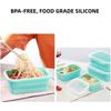 Foldable Silicone Lunch Box Rectangular Bowl with Lids Food Storage Containers Fruit Preservation Boxes Refrigerator Storage Box