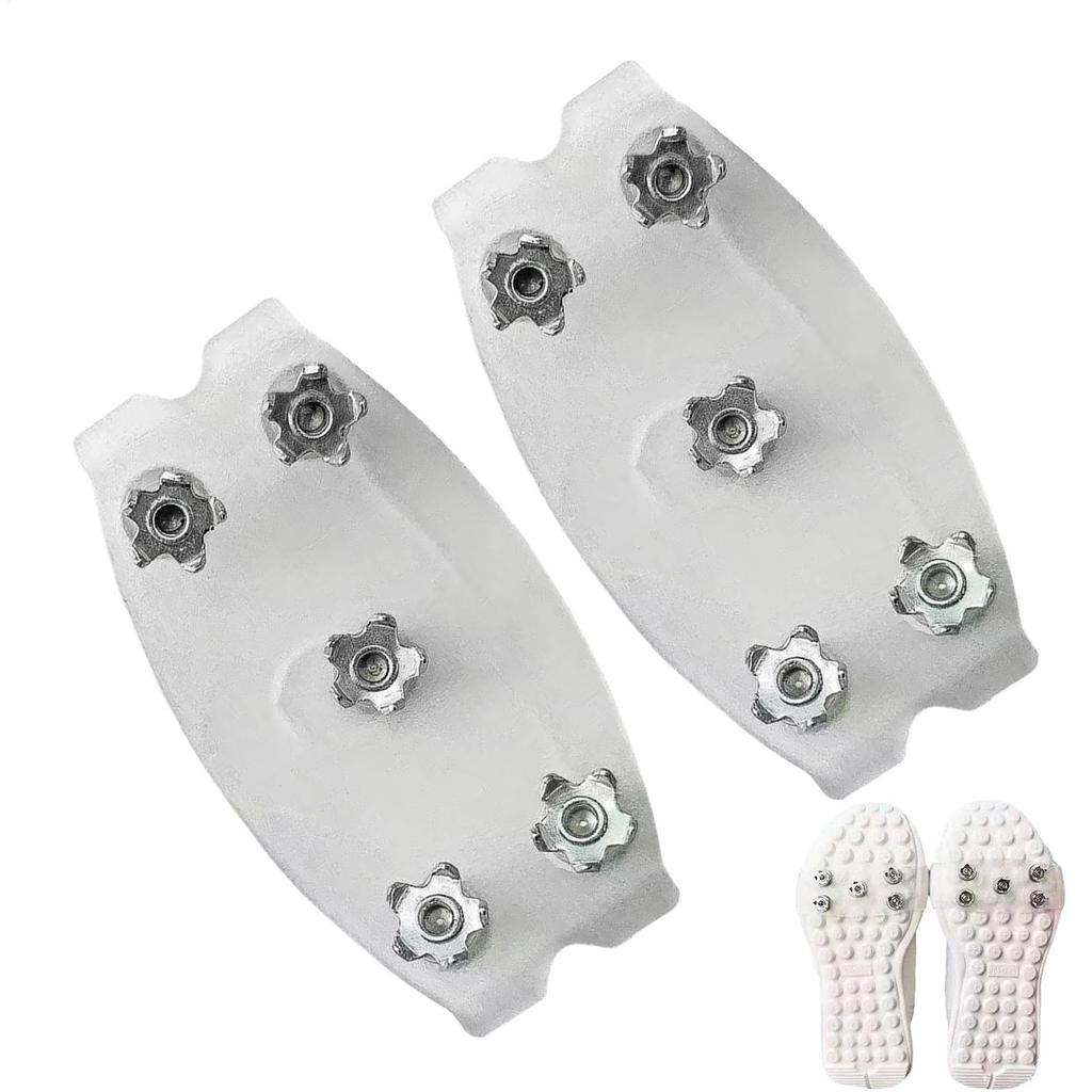 5 Studs Snow Ice Claw Anti-Skid Snow Ice Climbing Shoes Spikes Grips Cleats Over Transparent non-slip Shoes Covers Crampons