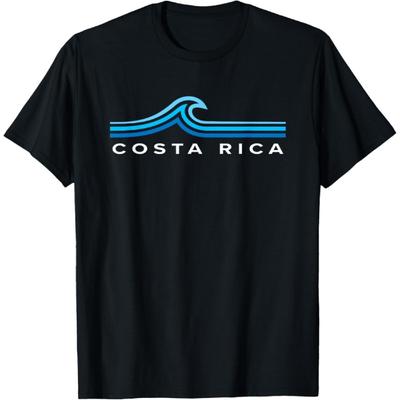 Costa Rica Waves Vintage Mens Womens Girls Boys Souvenir T-Shirt