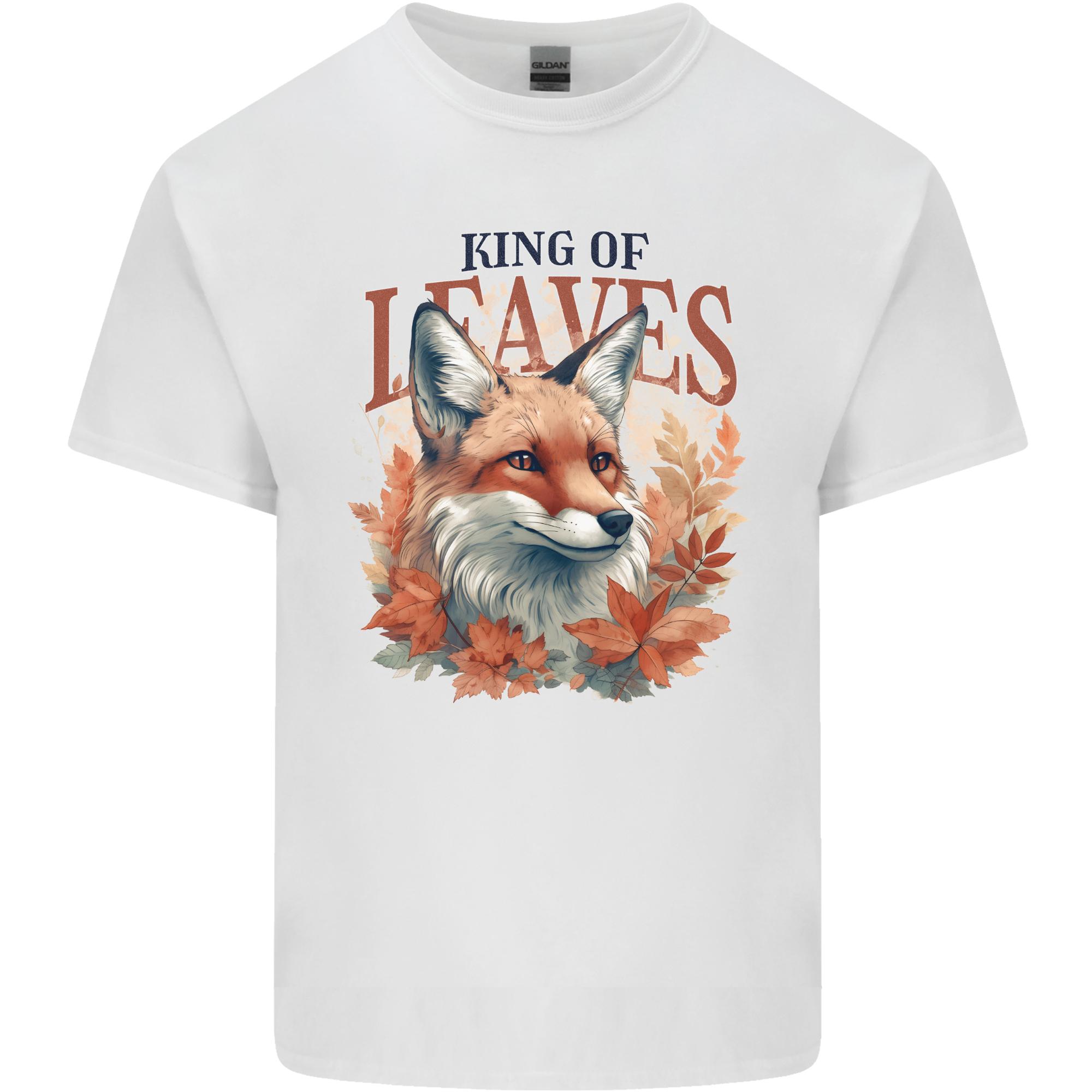 Fox King of Leaves Unisexs Light Cotton TShirt S
