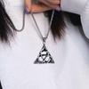 Titanium Steel Chain Casting Irish Celtic Knot Pendant Necklace Men's Jewelry