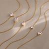 18K Gold Stainless Steel White Zirconia Adjustable Women's Bracelet - Multiple Styles