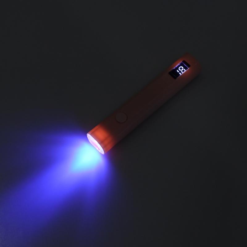 1 Set Chargeable Nail Dryer Machine Uv Led Nail Lamp Timing Display Handheld Mini Nail Lamp Family Quick Dry Flashlight Pen