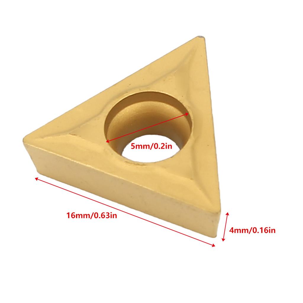 10pcs TCMT 16T304 Triangular Tungsten Steel Carbide Blade Insert CNC Turning Tool