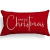 New Christmas Style Simple Letter Double-sided Printed Linen Pillow for Home Decoration, Sofa Waist Pillowcase