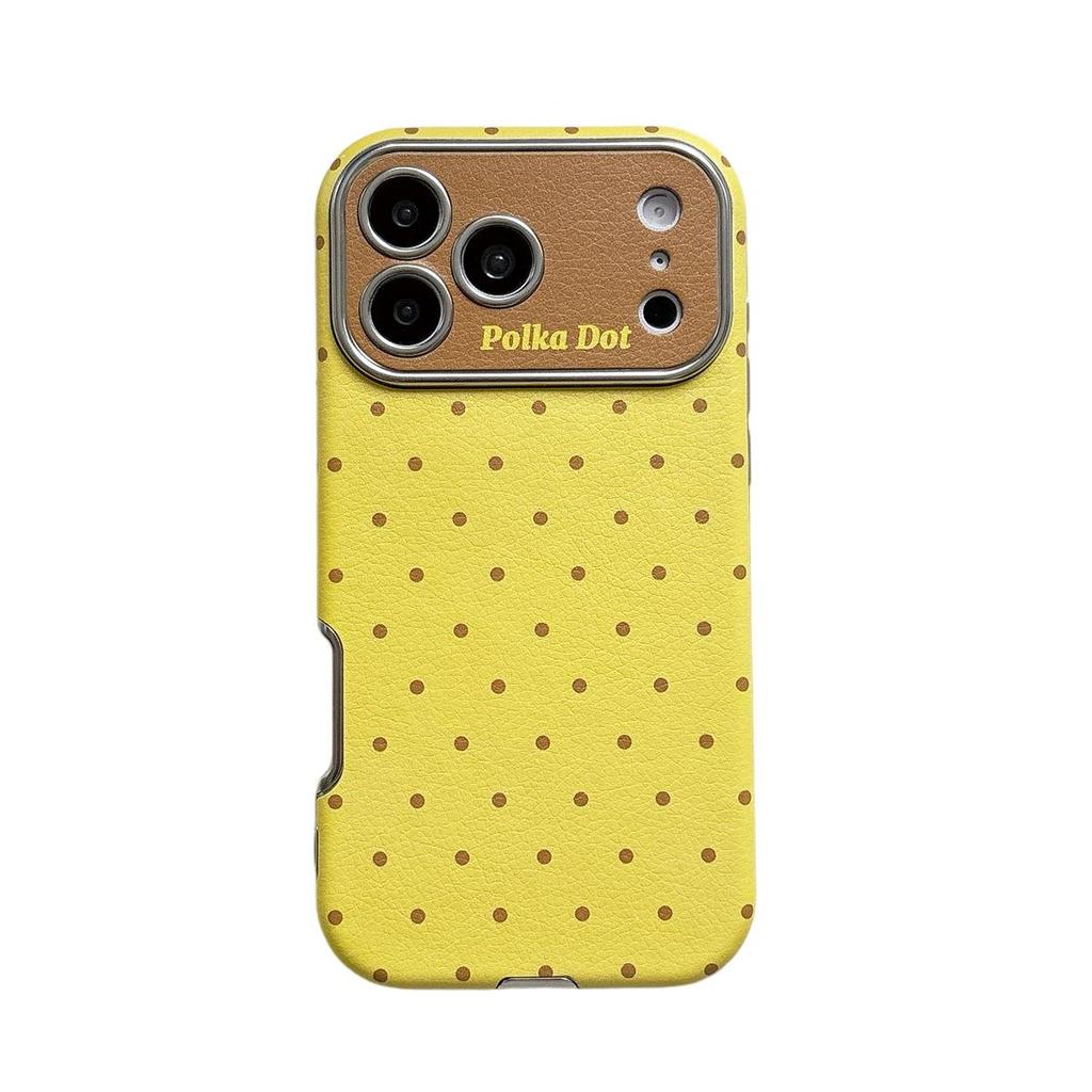 Large Window Color Polka Dot iPhone 15/14 Compatible, 17/16 PRO MAX Drop-proof Case
