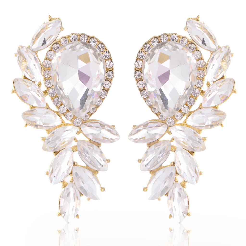 Alloy Geometric Dangle Earrings With Cubic Zirconia For Women Fashion Jewelry