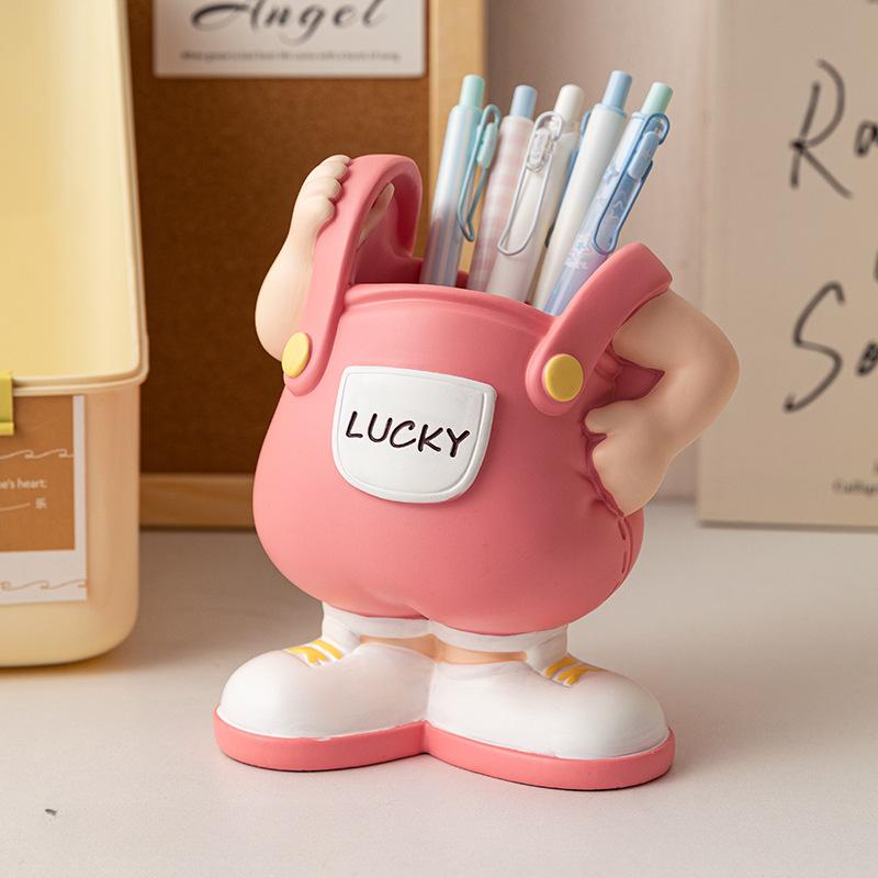 Creative Cartoon Pen Holder Storage Pen Holder Multi-function Desktop Stationery Children's Fun Office Supplies Children's Day School Gift