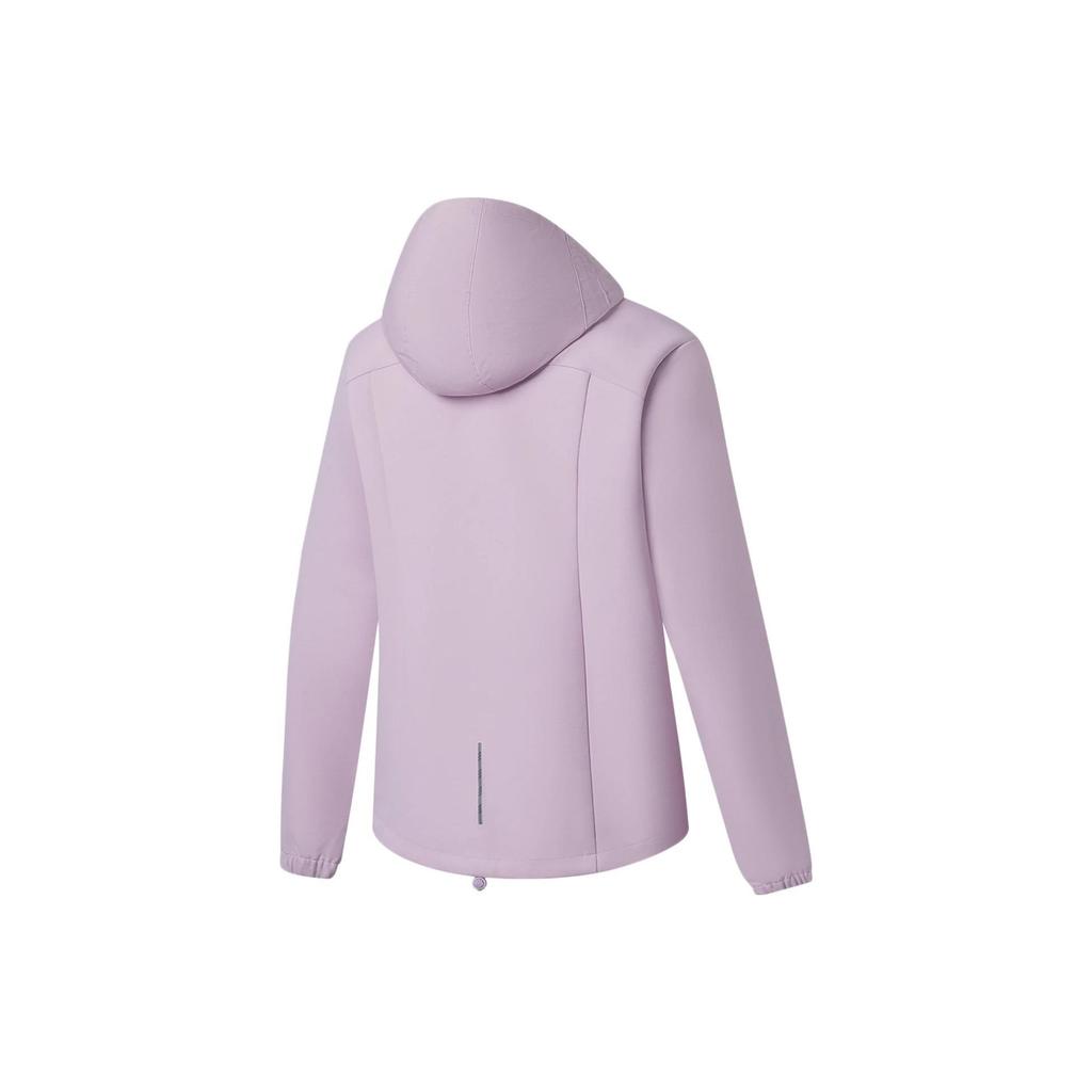 Li Ning Laufserie Einfarbige Reflektierende Sport-Windjacke Damen Oberbekleidung Lila AFDSA26-3