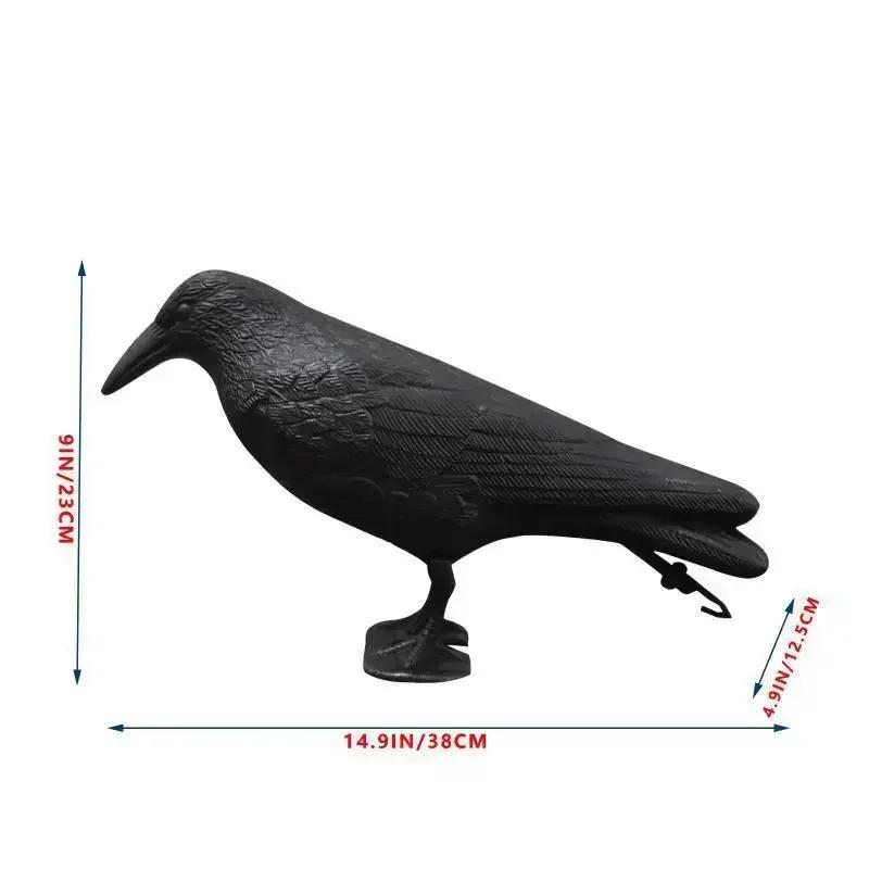 Decoracion Jardin ExteriorSimulation Black Crow Raven Bird Repellent Pest Control Pigeon Repellent Garden Decoration Outdoor