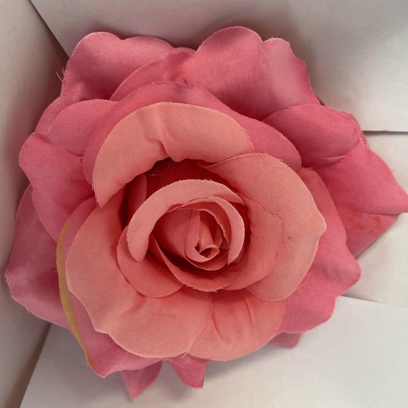 

11cm Large Rose Head Imitation Flower Home Garden Potted Wedding Artificial Flower Wall Background Decorative Cloth Flower 1pc