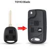 Remote Car Key Shell Case For Toyota Camry Rav4 Corolla Prado Yaris Cruiser Land For Lexus Toy43 Toy47 Toy48 2 3 Buttons