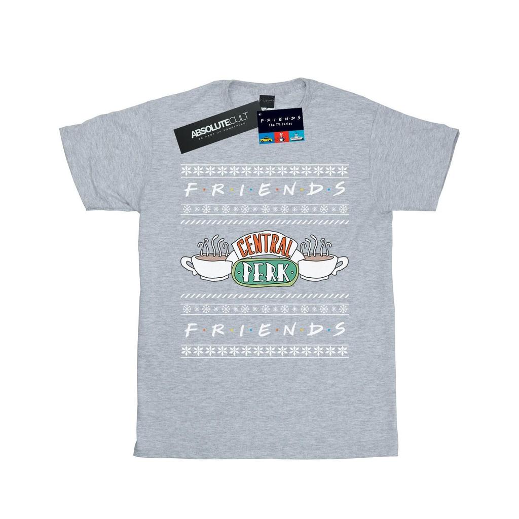 Friends Womens/Ladies Fair Isle Central Perk Cotton Boyfriend T-Shirt