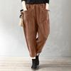Auf Lager! Damen 2026 Herbst/Winter Elastischer Bund Kordhose Locker