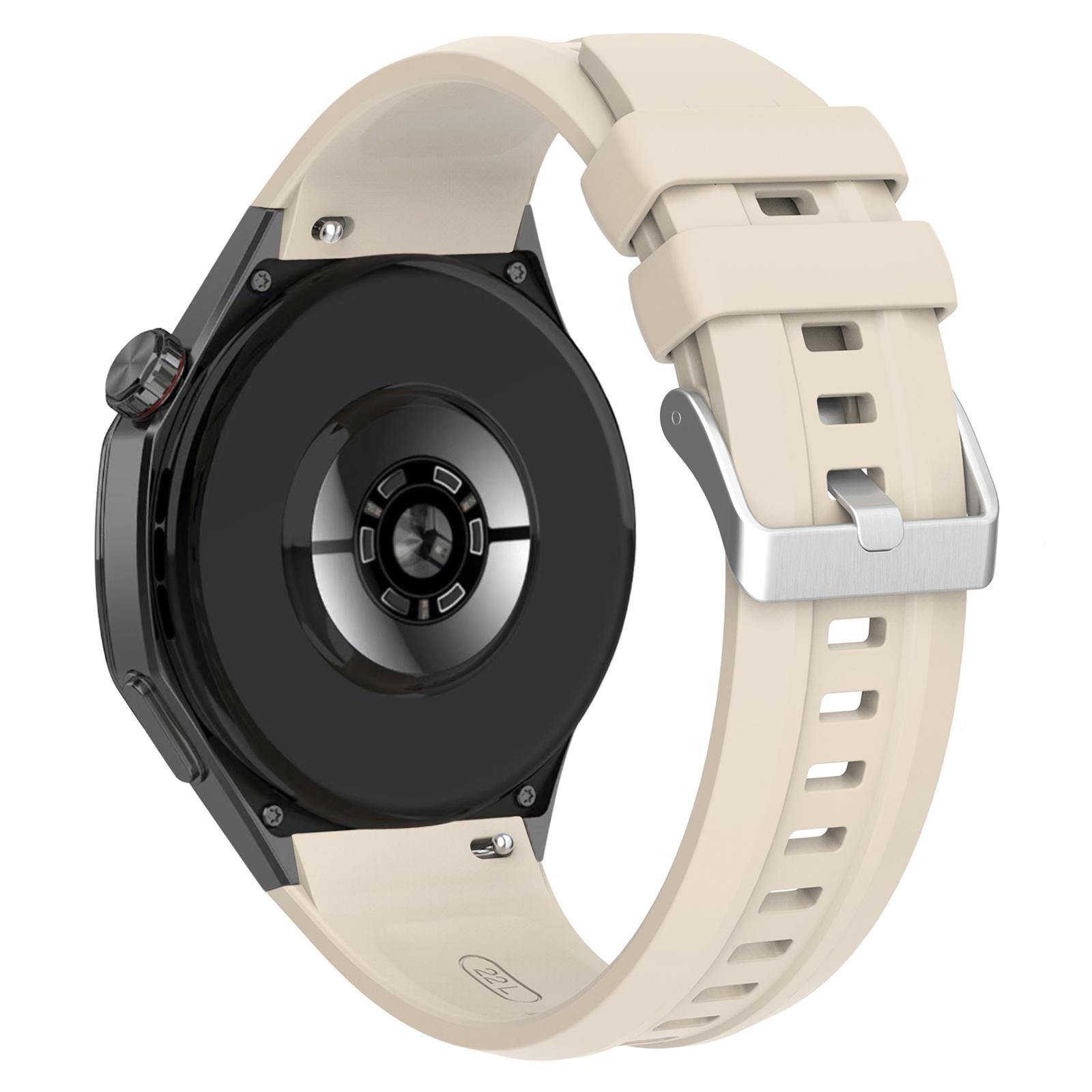 

Для Huawei Watch GT 5 Pro 46мм Силиконовый ремешок для часов Регулируемый ремешок с серебристой пряжкой G