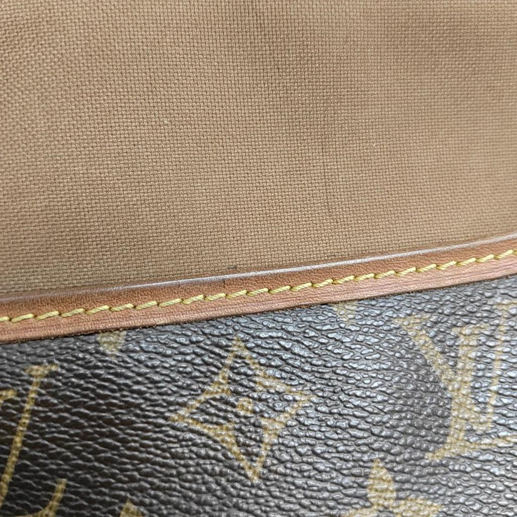[Pre-Owned] Monogram Saumur 30 Iconic Classic Logo Print Adjustable Shoulder Strap Canvas And Leather Messenger Bag - Fair #13IZ0WF