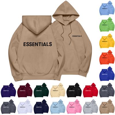 Unisex Loose Casual Letter Print Solid Round Neck Long Sleeve Hooded Sweatshirt