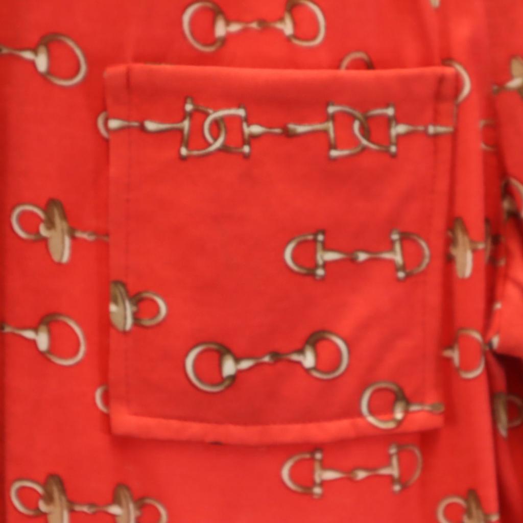 Hermes 80s Made In France Vintage Overall Handle Long Sleeve Shirt Dress Women Used