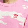 Adidas Originals Feifei Ruan Kolaborace Fw23 Svetr s grafikou loga na hrudi Unisex Top Růžový JE9188