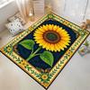 "Vibrant Sunflower Pattern Decor Rug - Non-slip Rug Suitable for Living Room and Bedroom Sofas"