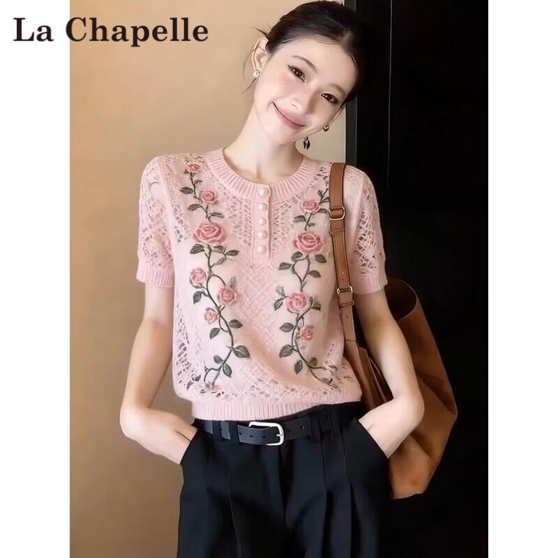 La Chapelle Women s Floral Print Short Sleeve T-Shirt S