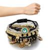 4pcs Beaded Bracelet Set Stretch Stackable Aesthetic Fashionable Multi Layered Bracelets Set