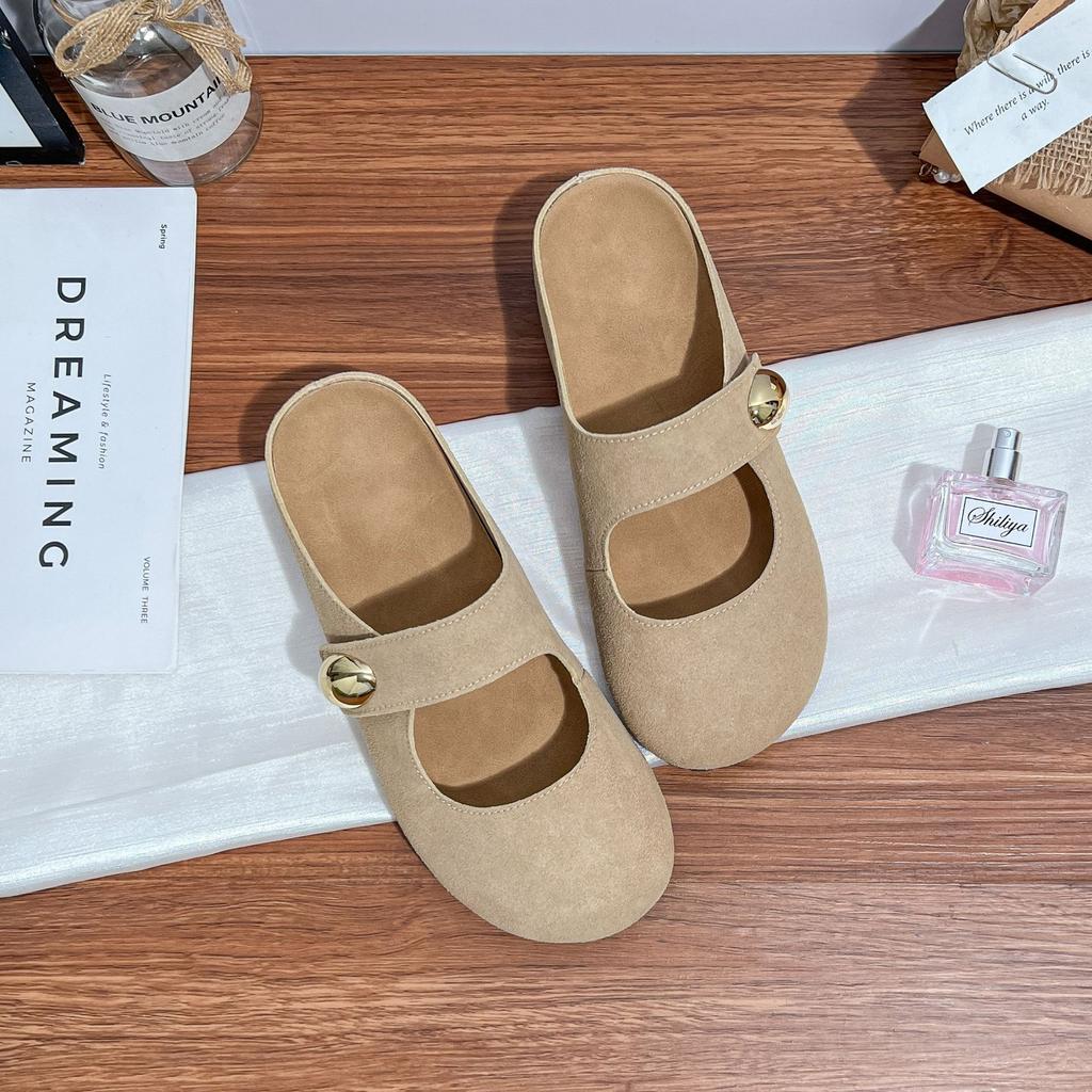 Grape mother summer new empty single shoes women's small inner height increase platform Boken shoes 2025 outer wear casual shoes