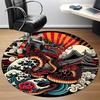 1PC Dragon Wave Design Office Round Rug, Non slip, Soft and Durable Office Rug for Interior Decoration, Perfect for Office