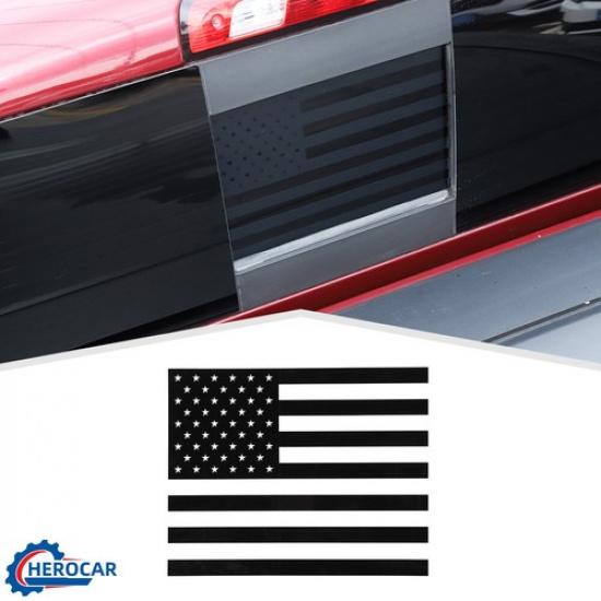 Rear Middle Window Trim Sticker Decal US Flag for Chevy Silverado/GMC Sierra
