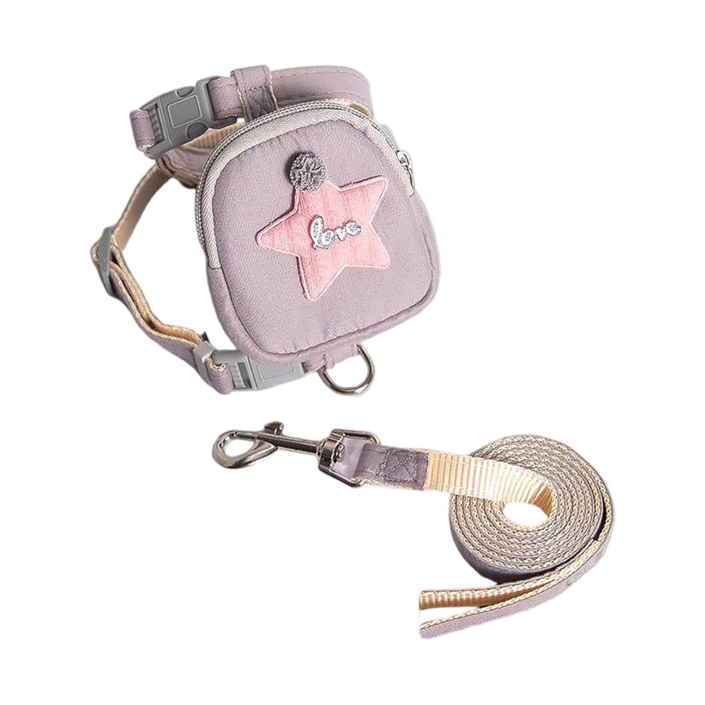 and Dog and Leash Set with Star Pattern Backpack, - Design for Outdoor Walking, Pet Supplies
