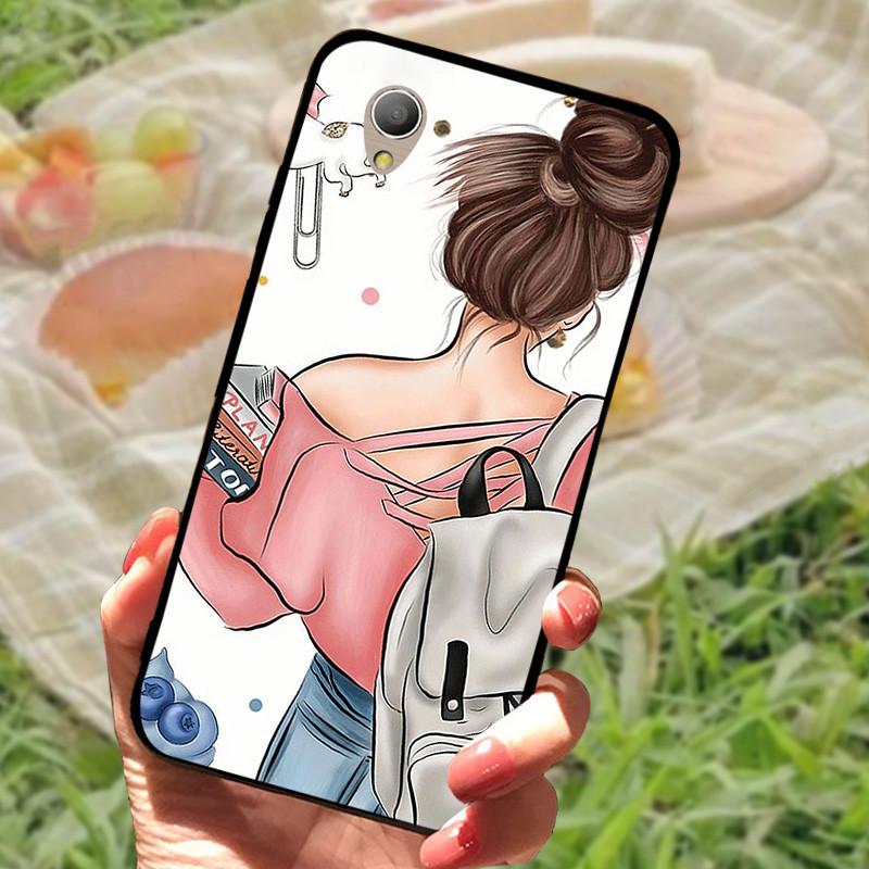 Alcatel 1 5033D Kılıf Kapağı Alcatel1 Silikon Yumuşak Mermer Siyah Tampon Funda Coque Alcatel 1 5033D 5033 5033A İçin Koruyucu