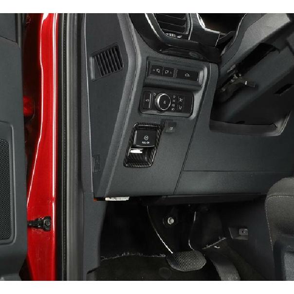 For - Ford F150 F-150 Carbon Fiber Handbrake P Switch Buttons Cover Trim