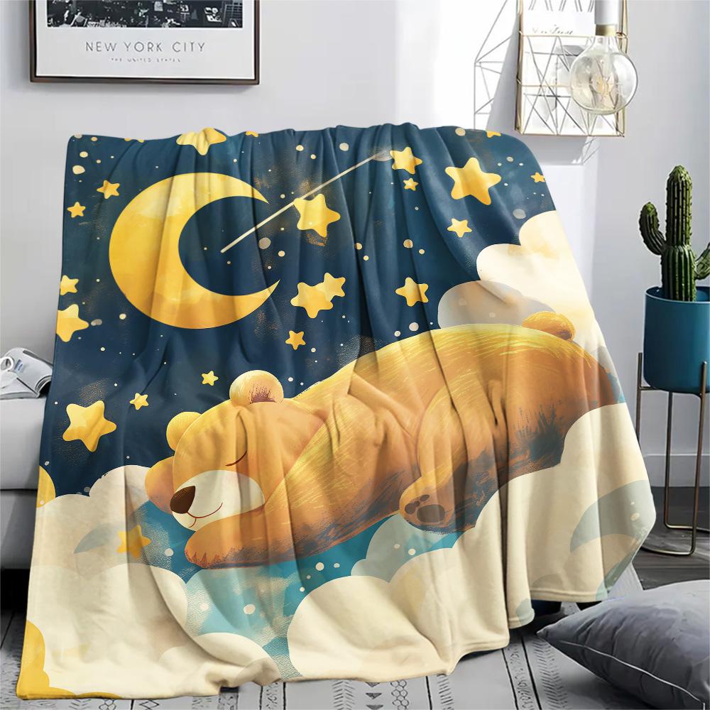 Animals in Dreams Print Flannel Blanket, High quality Comfortable for All Seasons, Home Decor, Warmth and Comfort, Perfect for Christmas Gifts