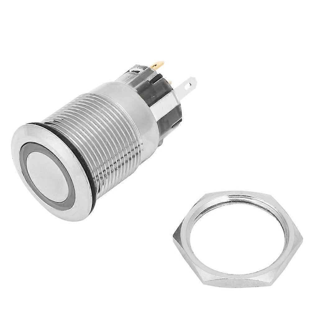 40Pcs Self Locking Type Flat Ring Head with Light Nickel Plated Brass Button Switch(green)
