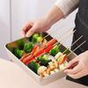 JingQingFu Stainless Steel Square Food Tray Set with Lids