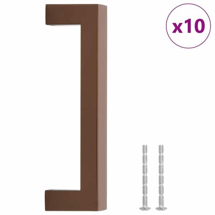 VidaXL Cabinet Handles 10 Pcs, Cupboard Handles, T-Shaped Handles Kitchen Home Interior, Bronze 128 Mm Steel 155406