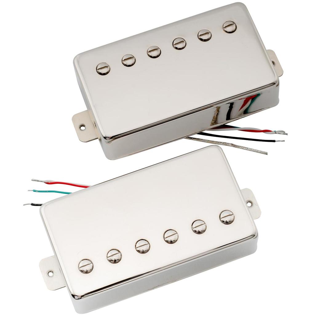 Artec VH59A Vintage Tone Alnico 5 Cover Humbucker Pickup PU Set for LP Les Paul Electric Nickel Neck/Bridge Guitars,