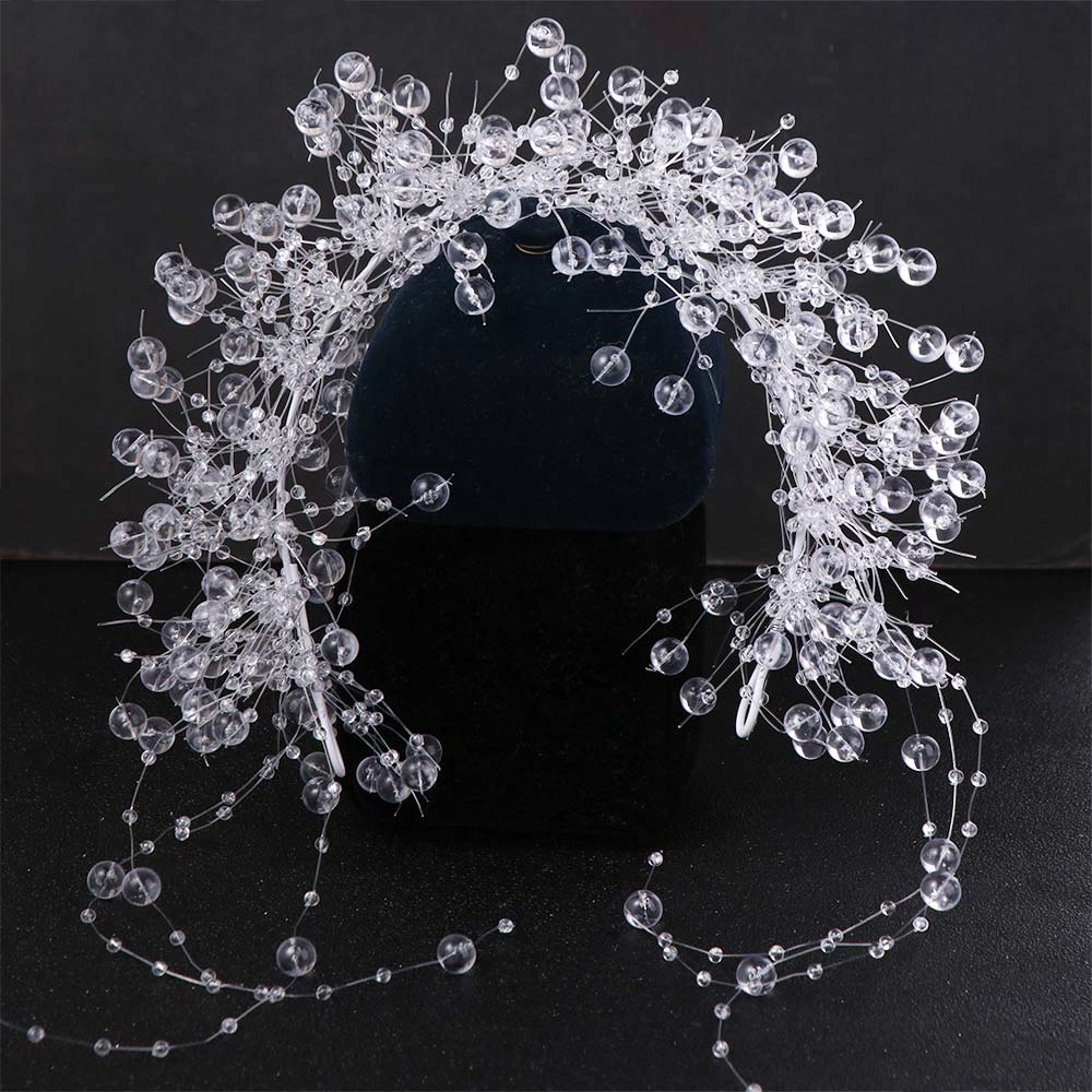 Elegant Bridal Headwear Luxury Crystal Beads Hairband Exquisite Bride Headdress  Hair Jewelry