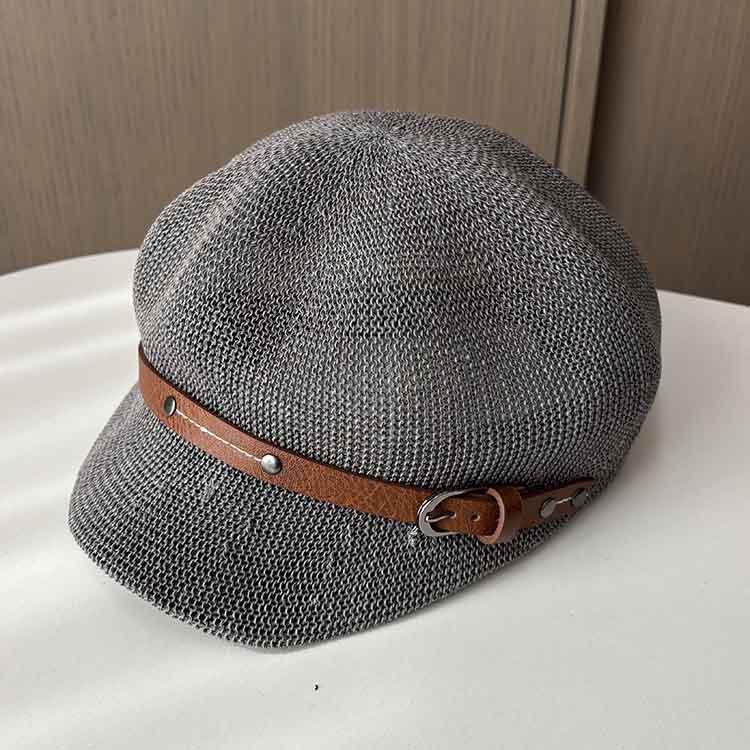 

Новая шляпа Hollow Star Anise Bud, женская летняя дорожная универсальная солнцезащитная соломенная шляпа M（56-58cm） серый