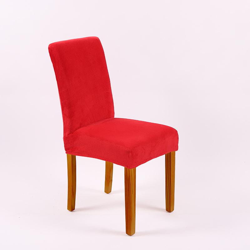 Thickened Plus Velvet Pure Color Chair Cover for Home, Banquet, and Hotel