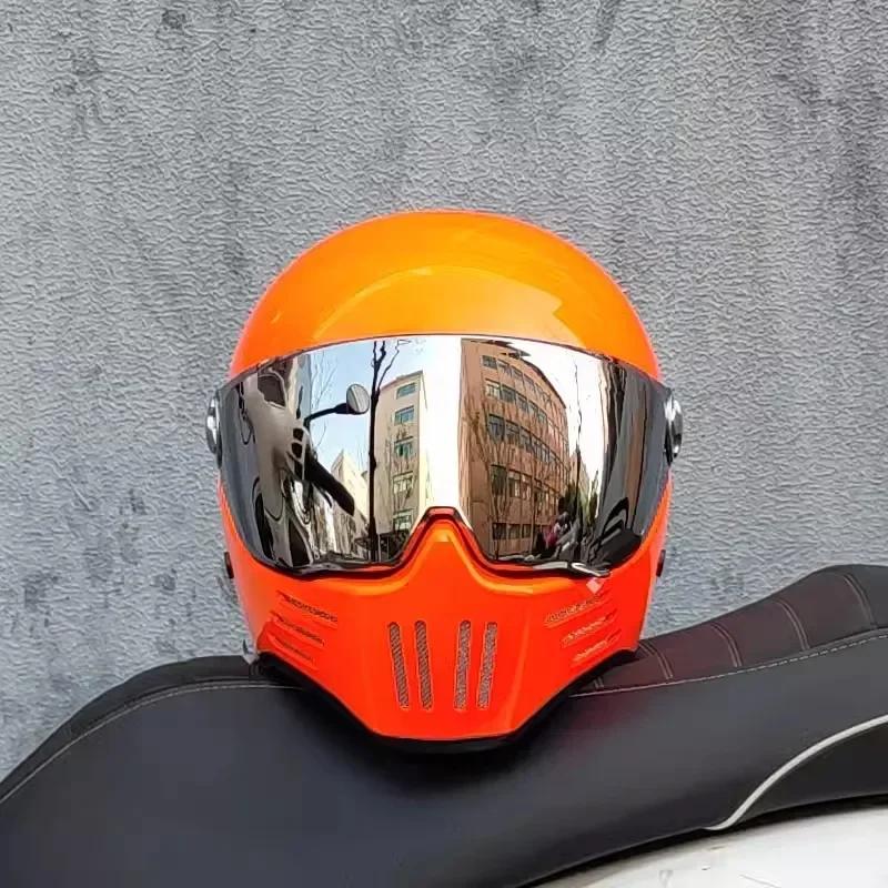 Motorcycle Helmet Full Face casco moto Helmet Vintage Chopper Retro capacete de motocicleta modular helmet DOT Approval