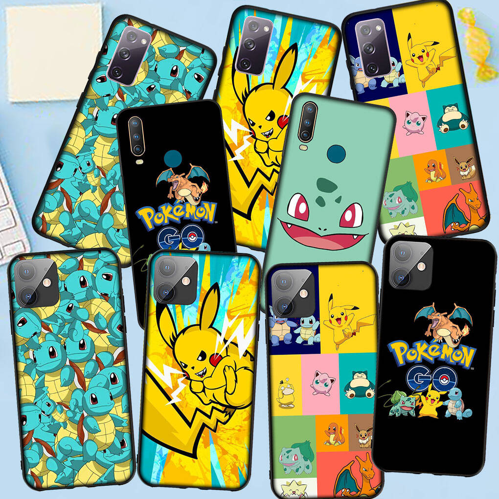 Phone Case for iPhone 17 16 15 Plus Xiaomi Poco F8 F7 X7 X6 M8 C85 C75 Redmi Note 14 12 11 13 Pro Max A4 14C 13C 15C Pokemon GO Pikachu Squirtle Cover