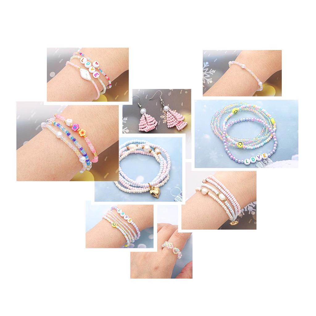 10-Grid Seed Bead Set for Handmade DIY Jewellery - Necklace, Bracelet & Earrings Materials