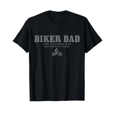 Mountain Bike Biker Dad Mtb Downhill T Shirt Vintage Versatile Casual Streetwear Unisex Stylish Graphic Stretched