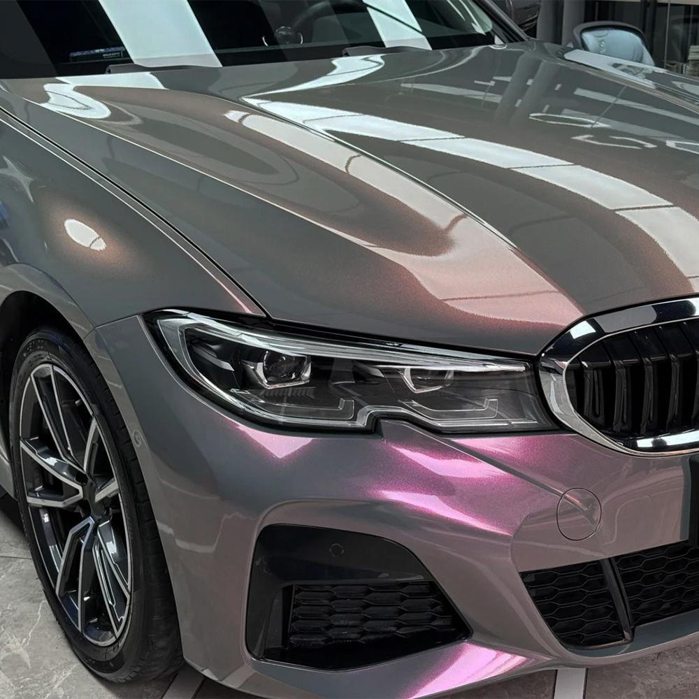 

Diamond Grey Purple Car Sticker Wrap Vinyl Film PET Bubble Free Auto Self Adhesive Decal Car Accessories Exterior Interior 10x152cm