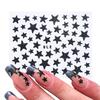 Adesivos deslizantes de unhas 3D estrelas glitter brilhante decoração de unhas para mulheres