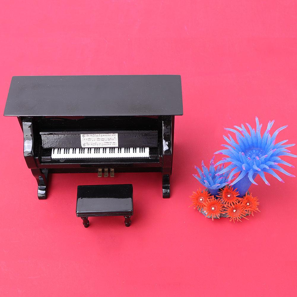 Miniature Wooden Piano Model Musical Instrument Model Musical Gifts Home Decor Ornaments
