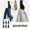 304 Stainless Steel Cat Hook Creative Cartoon Waterproof Self Adhesive Hooks Strong Adhesive Metal Hooks Wall Hooks Home Storage