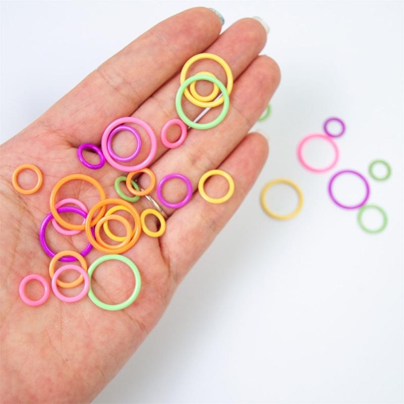 30 Pcs Metal Knitting Markers Crochet Locking Markers Round Stitching Markers Knitting Accessories for Crochet Lovers